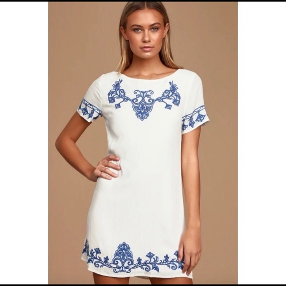 Lulus Embroidered Dress - Picture 2 of 4